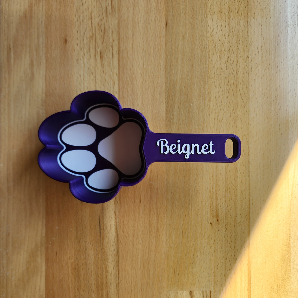 Personalized Dog Paw Food Scoop | Straight Handle Measuring Cup