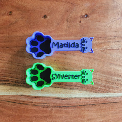 Personalized Paw Print Cat Food Scoop | Measuring Cup