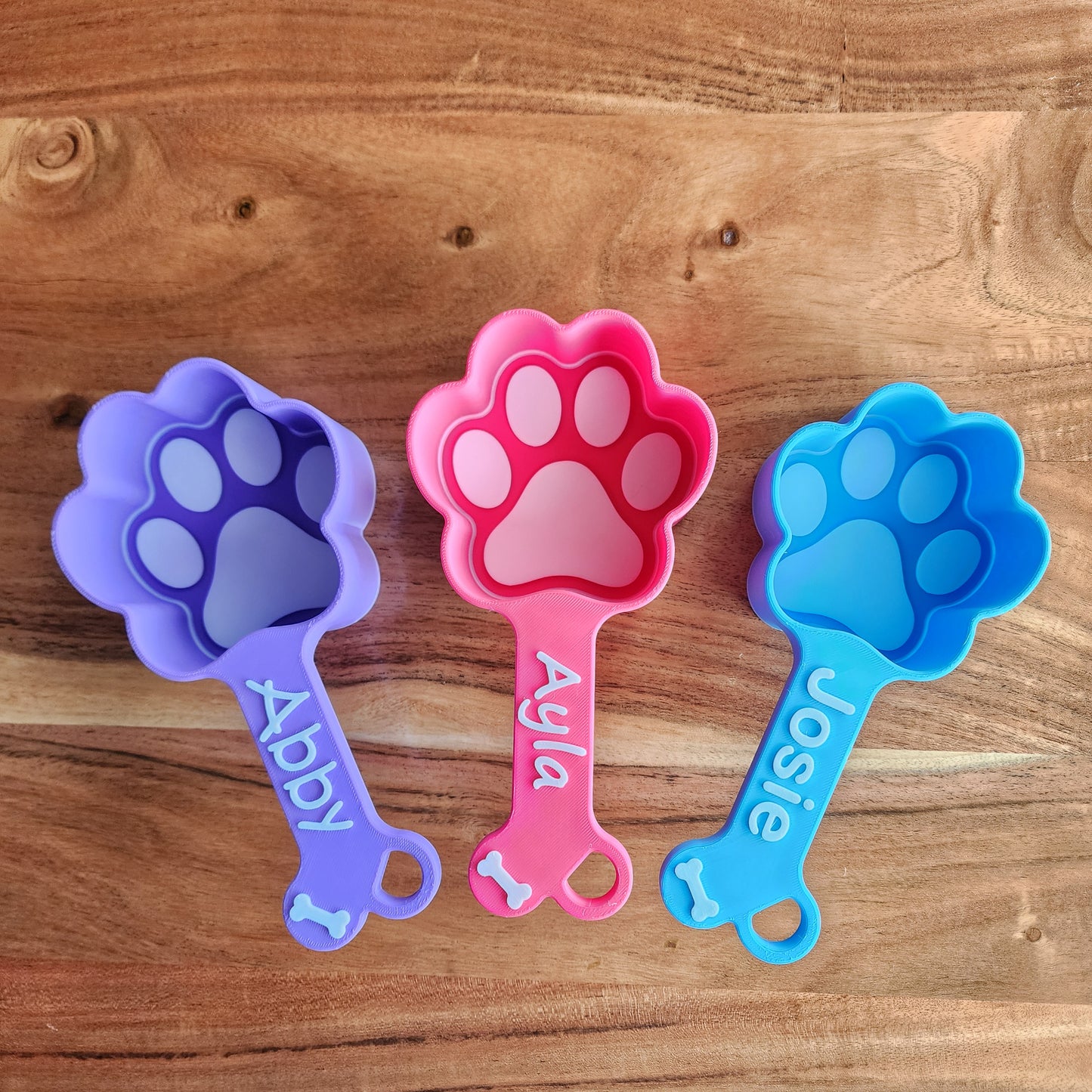 Personalized Dog Food Scoop | Paw Print Measuring Cup