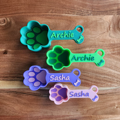 Personalized Dog Food Scoop | Paw Print Measuring Cup