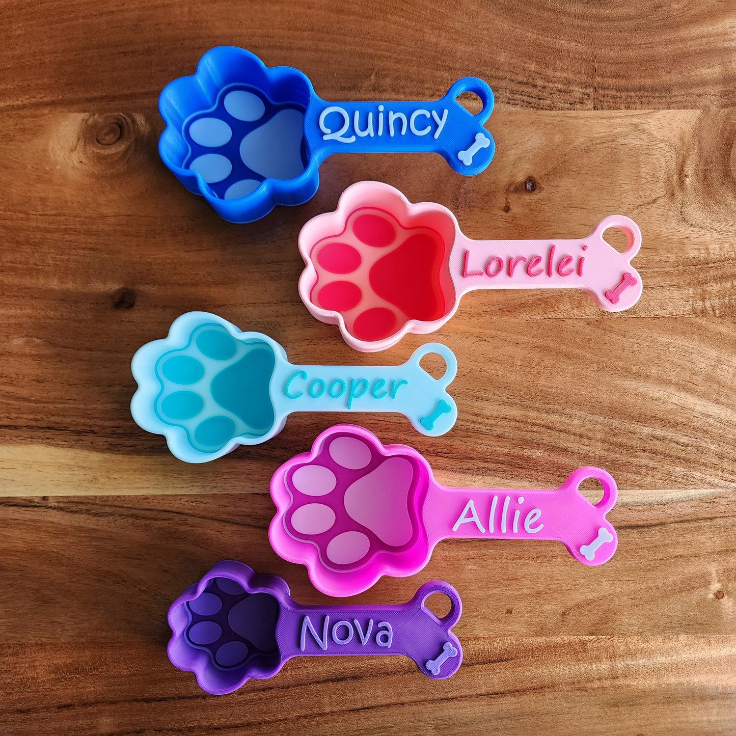 Personalized Dog Food Scoop | Paw Print Measuring Cup