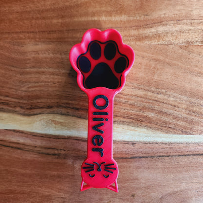 Personalized Paw Print Cat Food Scoop | Measuring Cup