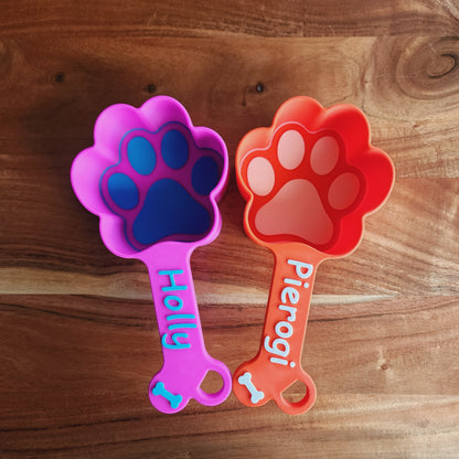 Personalized Dog Food Scoop | Paw Print Measuring Cup