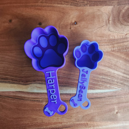 Personalized Dog Food Scoop | Paw Print Measuring Cup