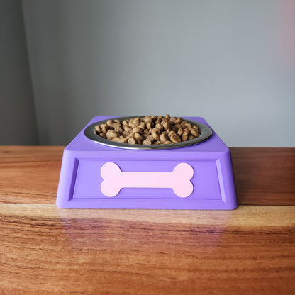 Personalized Dog Food Bowl Holder | 16oz Pet Food Bowl Stand