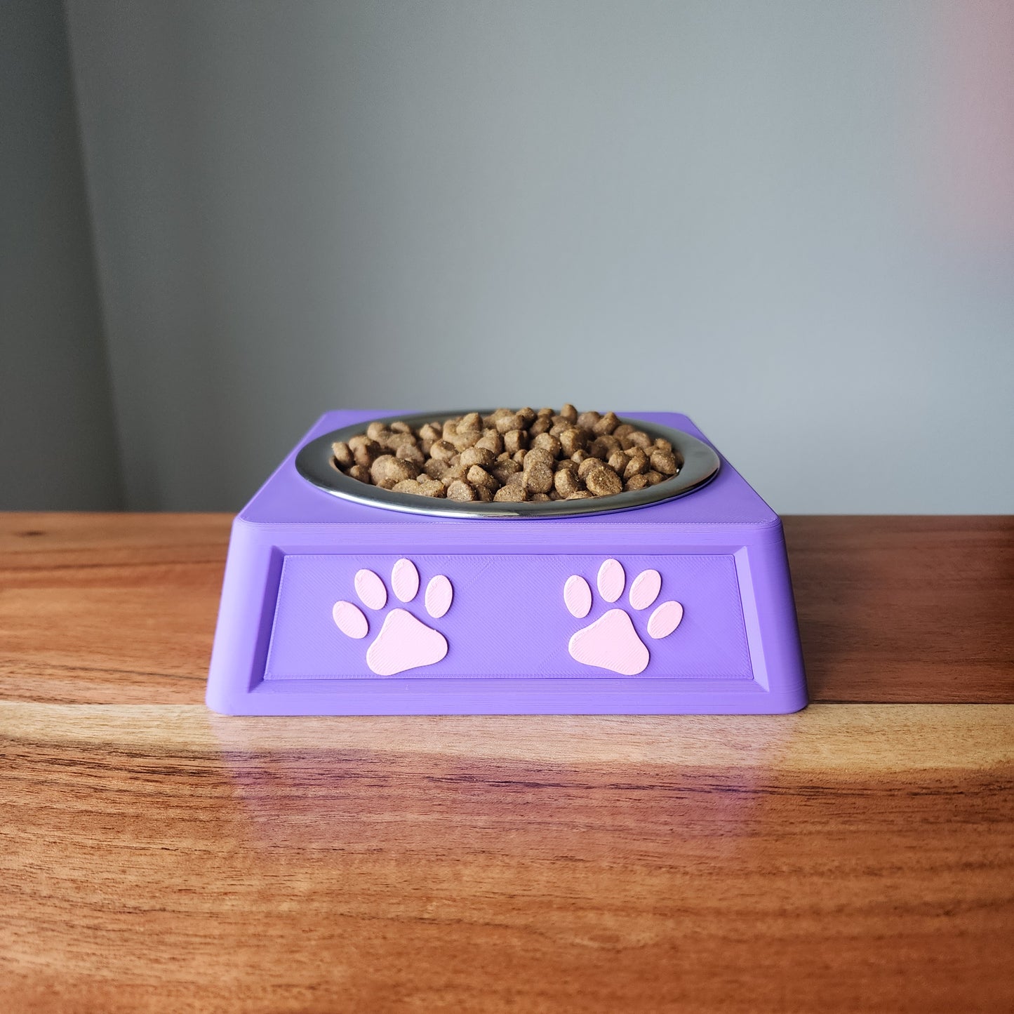 Personalized Dog Food Bowl Holder | 16oz Pet Food Bowl Stand