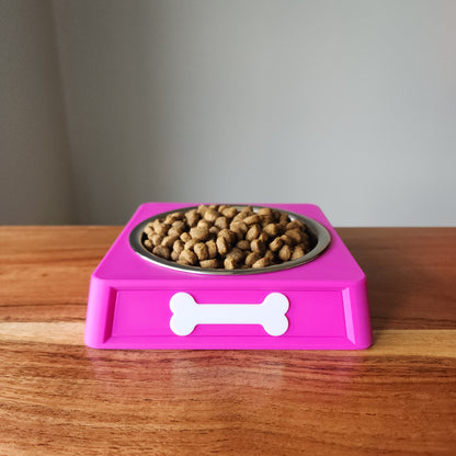 Personalized Dog Food Bowl Holder | 8oz Pet Food Bowl Stand