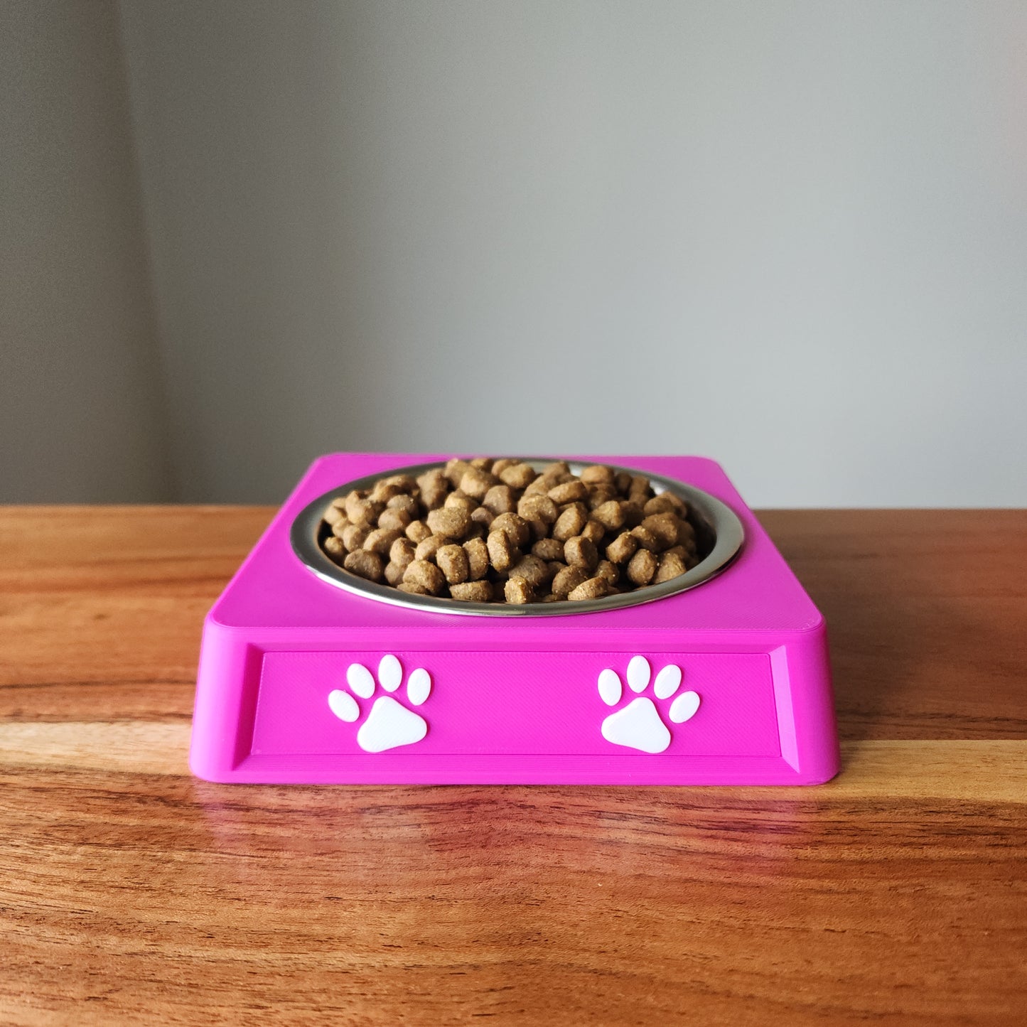 Personalized Dog Food Bowl Holder | 8oz Pet Food Bowl Stand