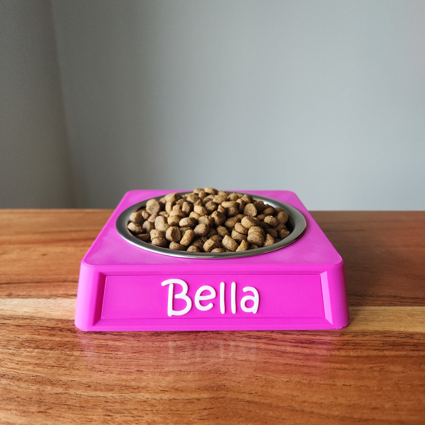 Personalized Dog Food Bowl Holder | 8oz Pet Food Bowl Stand