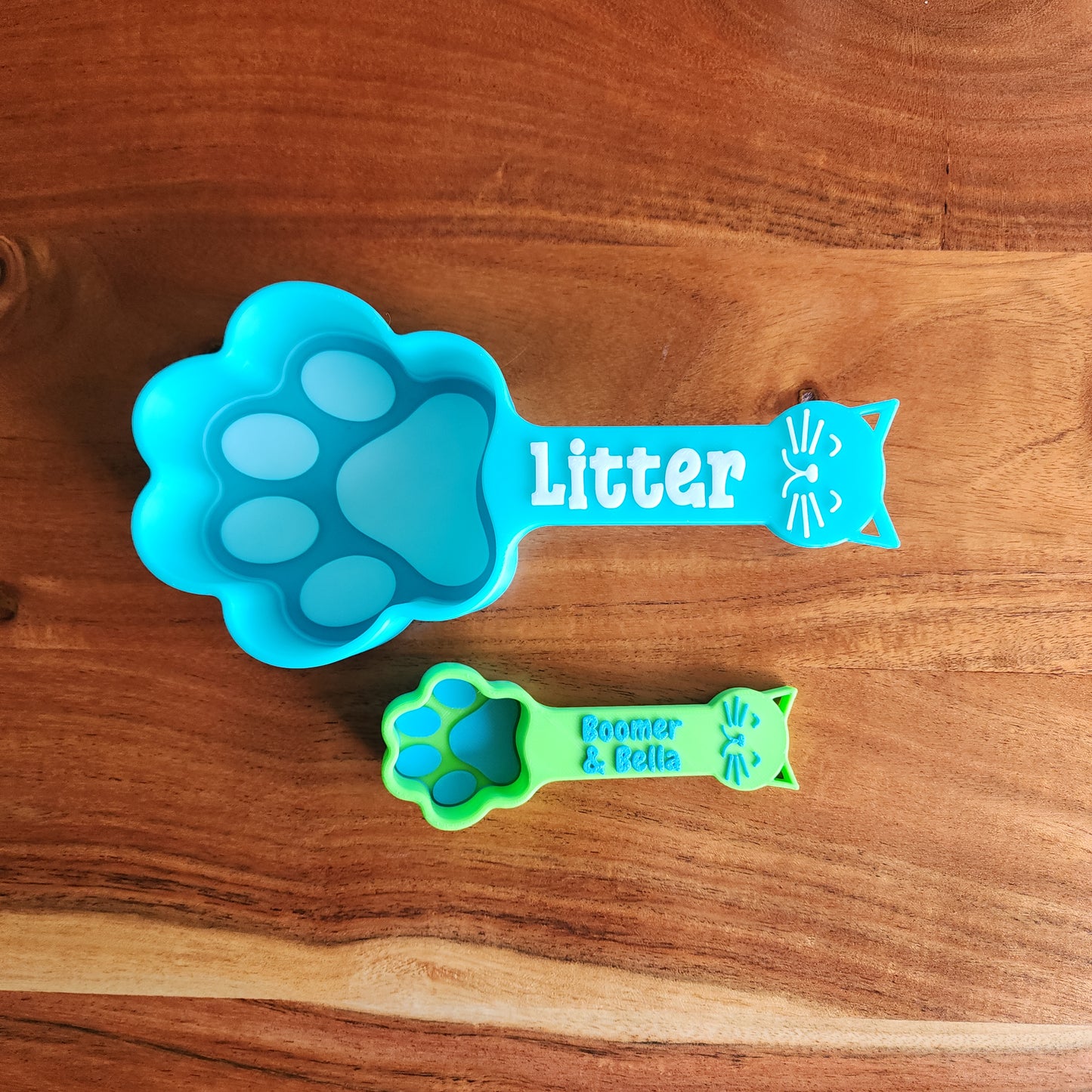 Personalized Paw Print Cat Food Scoop | Measuring Cup