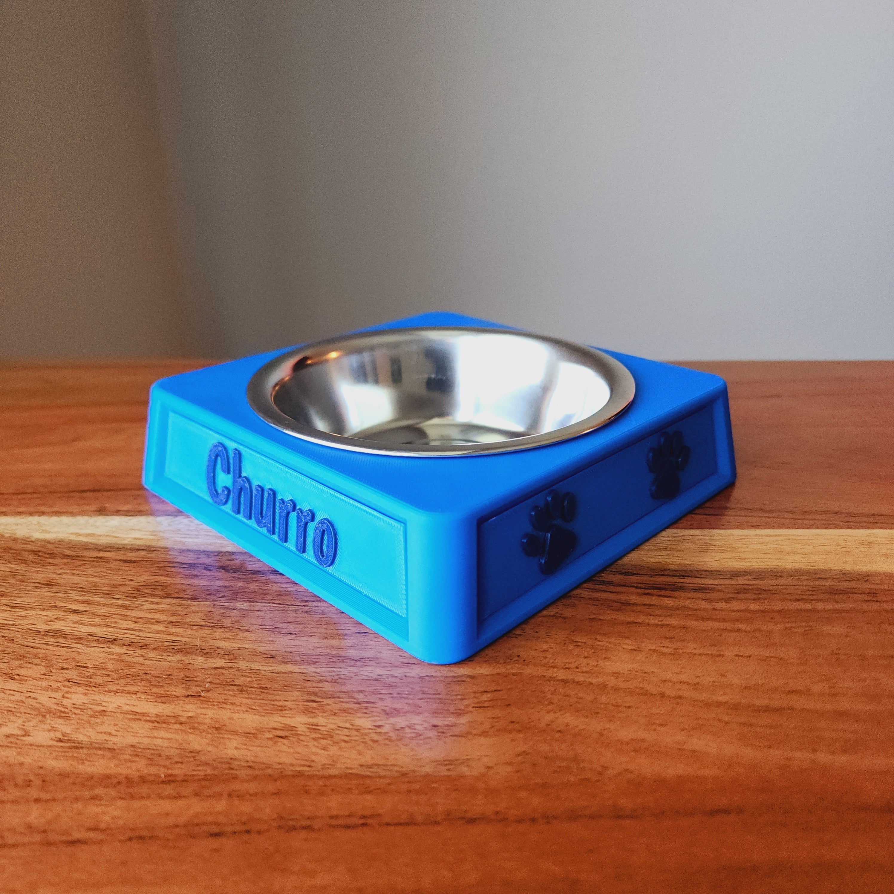 Personalised dog bowl stand best sale