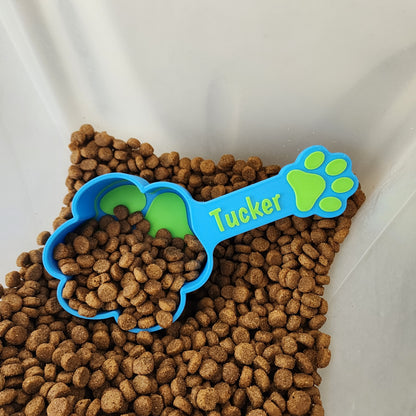 Personalized Double Paw Dog Food Scoop | Measuring Cup