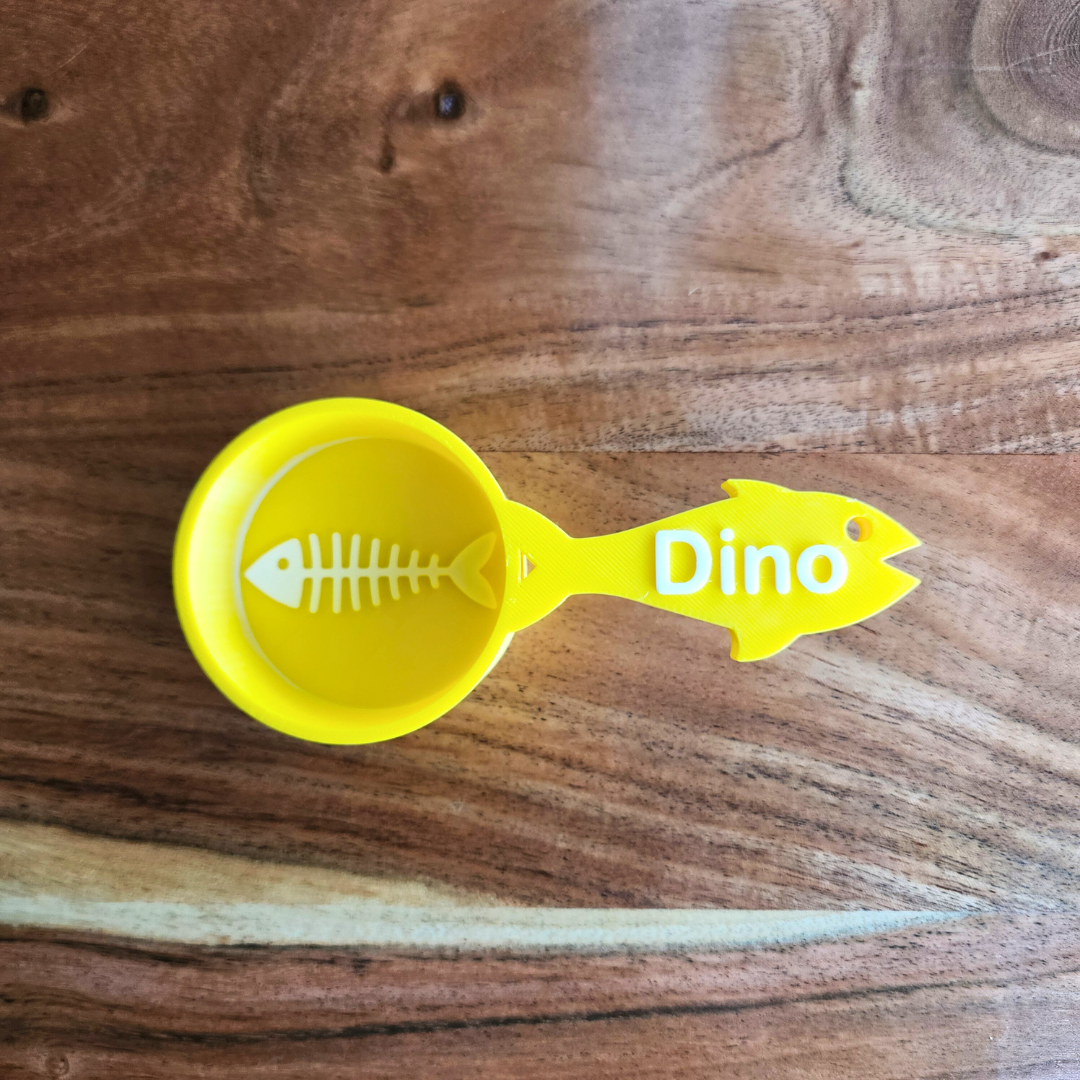 Personalized Cat Food Scoop with Fish Handle | Measuring Cup