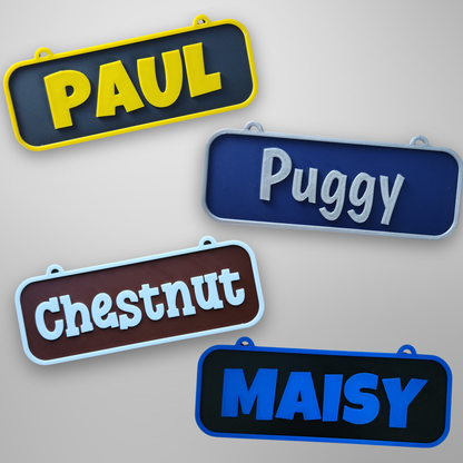 Personalized Pet Crate Sign | Custom Pet Cage Rectangle Nameplate