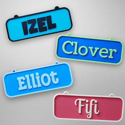 Personalized Pet Crate Sign | Custom Pet Cage Rectangle Nameplate