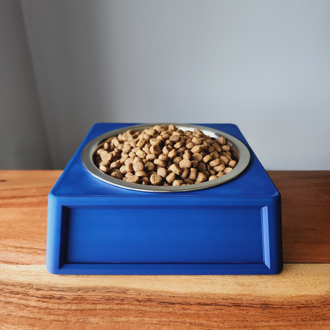 Personalized Dog Food Bowl Holder | 32oz Pet Food Bowl Stand