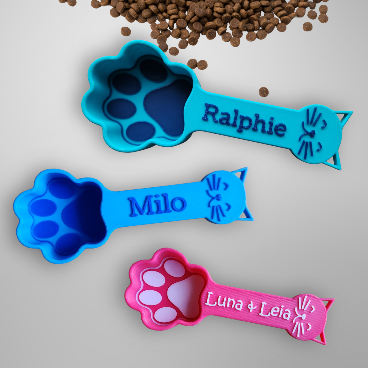 Personalized Paw Print Cat Food Scoop | Measuring Cup