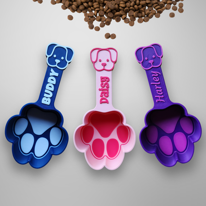 Personalized Dog Food Scoop | Paw Print Measuring Cup