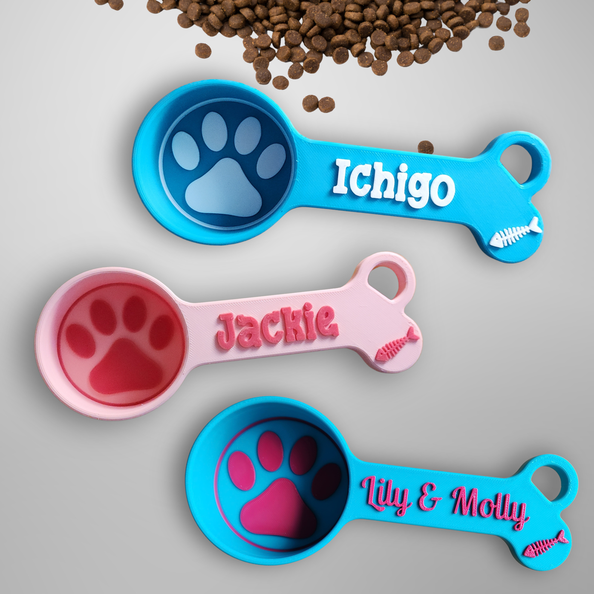 Personalized Cat Food Scoop | Paw Measuring Cup