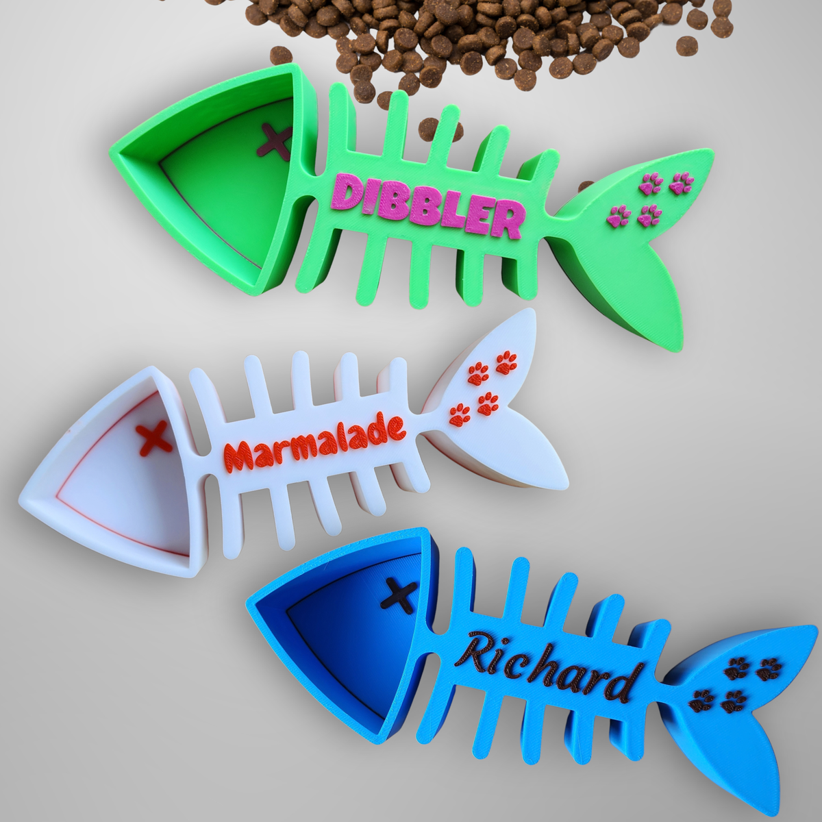 Personalized Fish Skeleton Cat Food Scoop | Measuring Cup