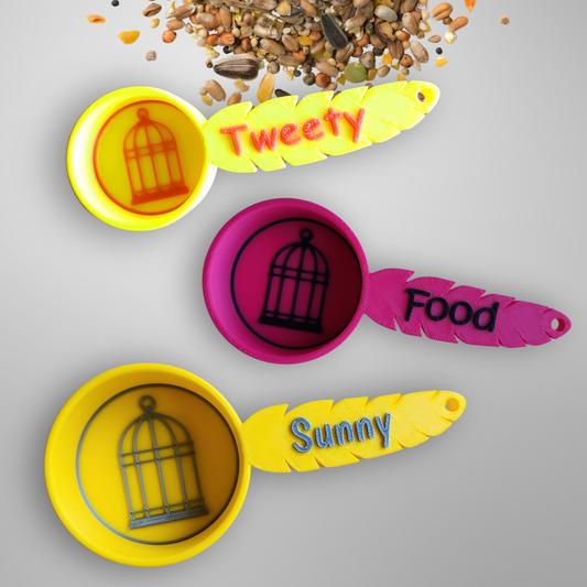 Personalized Bird Food Scoop | Measuring Cup