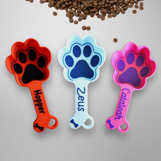 Personalized Dog Food Scoop | Paw Print Measuring Cup
