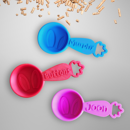 Personalized Rabbit Food Scoop - Single Color | Measuring Cup