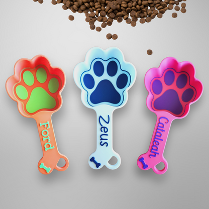 Personalized Dog Food Scoop | Paw Print Measuring Cup