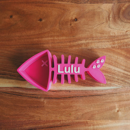 Personalized Fish Skeleton Cat Food Scoop | Measuring Cup