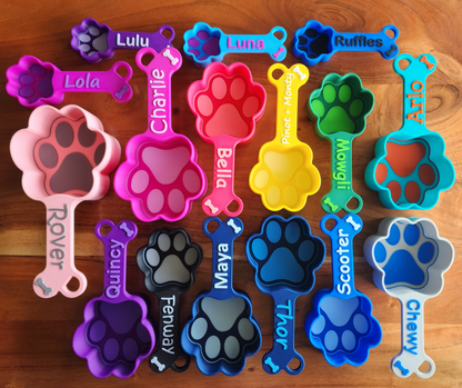 Personalized Dog Food Scoop | Paw Print Measuring Cup