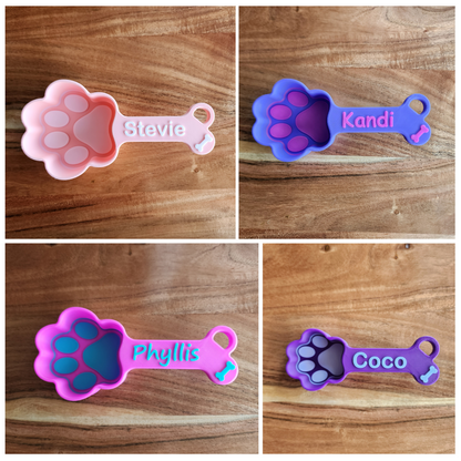 Personalized Dog Food Scoop | Paw Print Measuring Cup