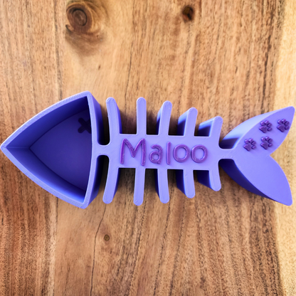 Personalized Fish Skeleton Cat Food Scoop | Measuring Cup