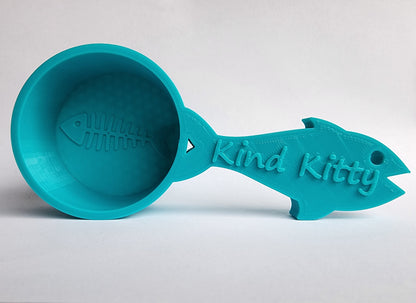 Personalized Cat Food Scoop with Fish Handle - Single Color | Measuring Cup