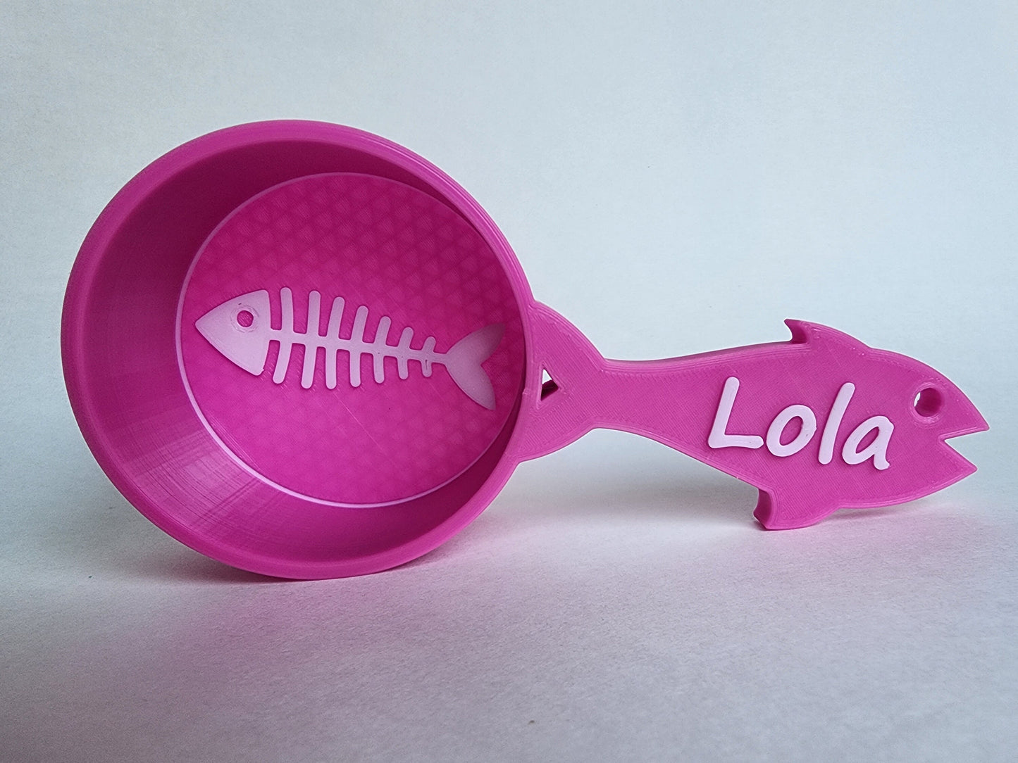 Personalized Cat Food Scoop with Accent Color, Pet Food Measuring Cup, Kibble Scoop, Custom Cat Gift Idea