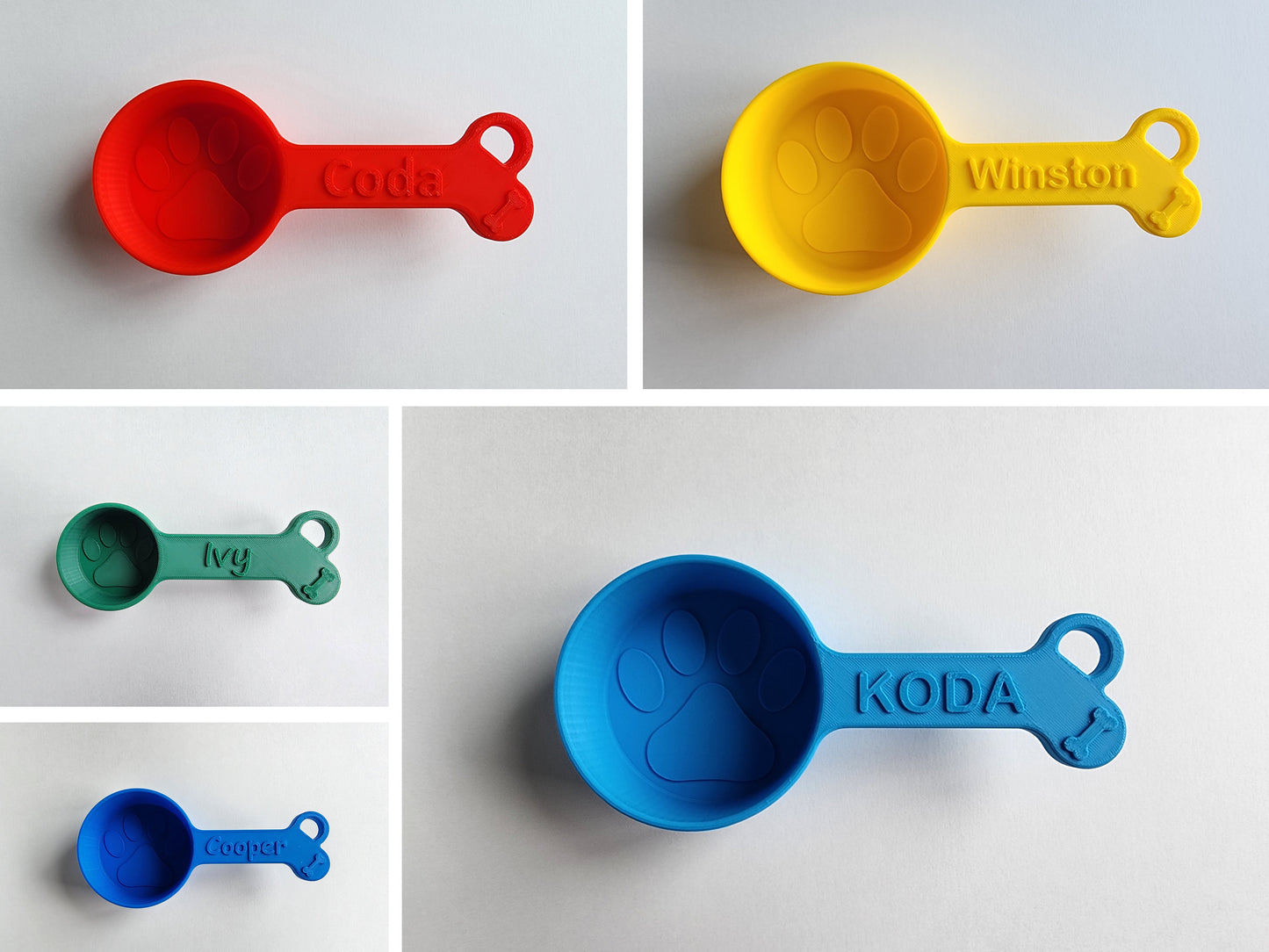 Personalized Dog Food Scoop - Single Color | Measuring Cup