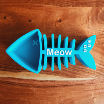 Personalized Fish Skeleton Cat Food Scoop | Measuring Cup