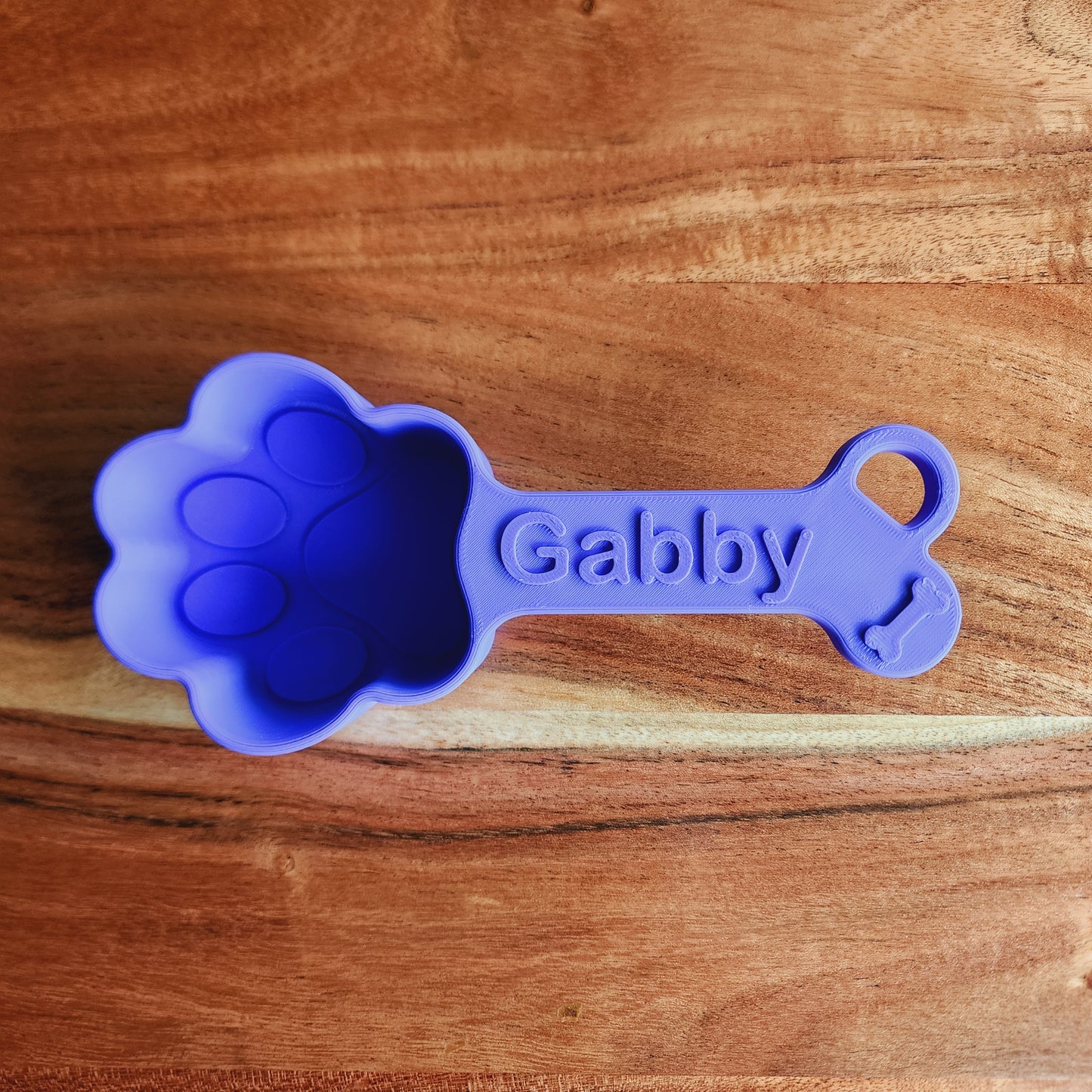 Personalized Paw Print Dog Food Scoop - Single Color | Measuring Cup