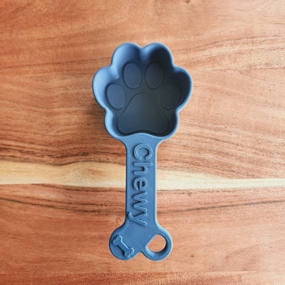 Personalized Paw Print Dog Food Scoop - Single Color | Measuring Cup