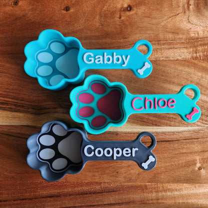 Personalized Dog Food Scoop | Paw Print Measuring Cup